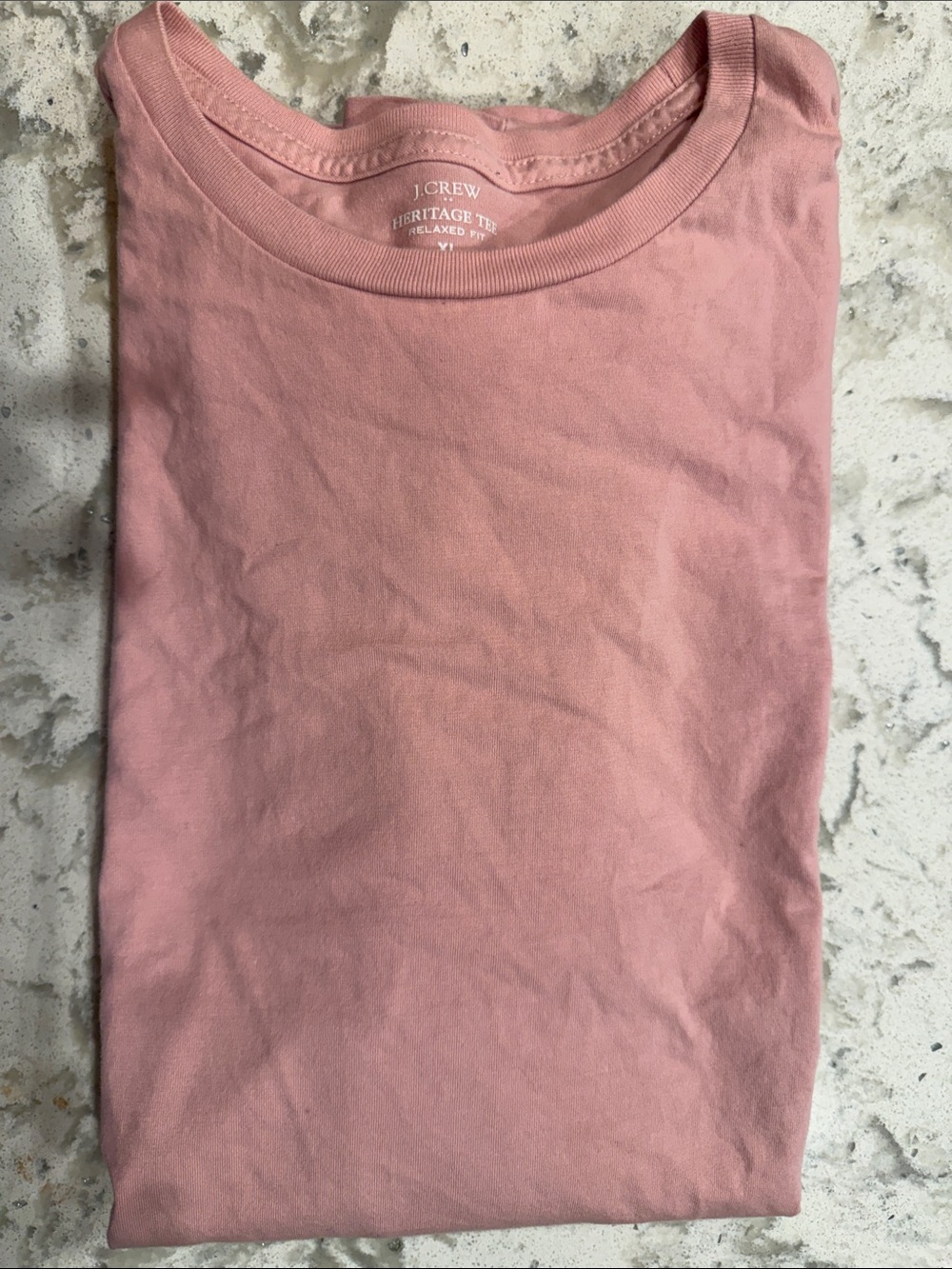J. Crew Light Pink Heritage Crewneck Tee